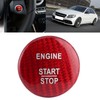 Carbon Fiber Engine Start Stop Button Cover Trim Fit for