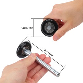 IHDYPPEW 18 Pack Black 2" Nylon Garage Door Rollers, Quiet and Smooth Garage Door Wheels Replacement, High Load, 6200-2RS Double Seals Precision Bearings, 4" Carbon Steel Stem