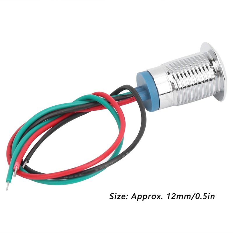 4 Sets PreWired Round LEDs Waterproof Metal 2Color Indicator Common