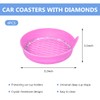 4 PCS Bling Car Cup Coaster, Crystal Rhinestone Cup Holder