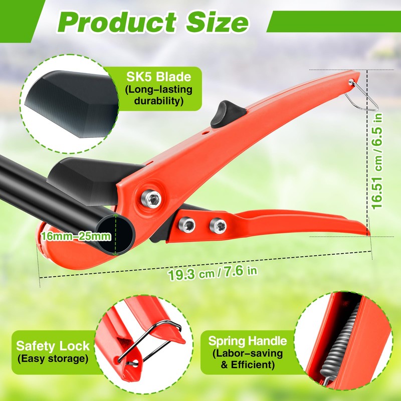 Feekoon Drip Irrigation Tubing Cutter Hole Punch Tool, Irrigation Sprinkler