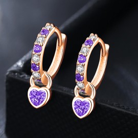 Silver Thunder Earrings, Women's, High Quality Zirconia, Birthstone, Hoop, Swaying, Hypoallergenic, 925 Silver, Stylish, Adult, Popular Accessory, Birthday, Wedding, Anniversary, Mother's Day, Gift