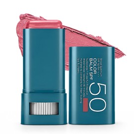 Lumiter Color Balm SPF 50 Blush Stick Cream for Cheek and Lip, Pink Rose