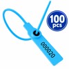Numbered Plastic Security Seals for Cargo & Shipping – 100-Pack,