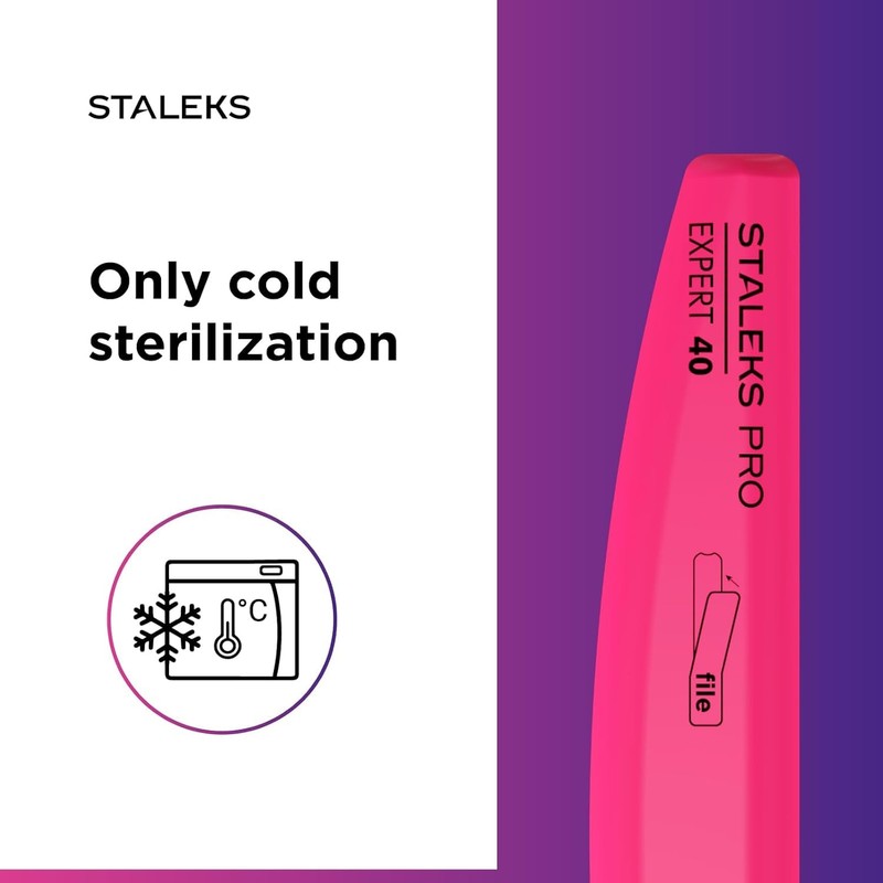 Staleks Pro EXPERT 40 Slanted Plastic Crescent Nail File BASE