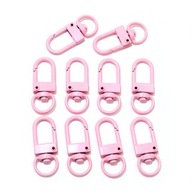 20pcs Metal Lobster Claw Clasps Small Swivel Lanyards Trigger Snap Hooks Strap with Key Rings DIY Accessories for Bag Keychains Connector Jewelry Making Supplies
