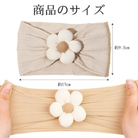 YINKE Baby Flower Headbands Set of 3 Girls Nylon Headbands Soft Hairband Hair Accessories Newborn Toddler Celebration Anniversary Baby Shower Gifts