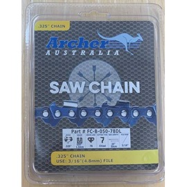 20" Archer Chainsaw Chain .325 pitch .050 78DL FULL CHISEL replaces 20LPX078G