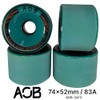 AOB Premium Longboard/Cruiser 2K Wheels (4 Pieces) Set Concentricity Calibrated