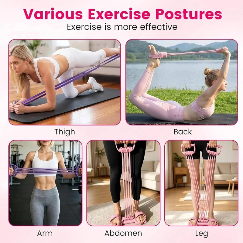 Genérico Pedal Resistance Band with Handle, Multifunctional Pedal Resistance Band,