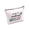 JXGZSO Funny Weed Makeup Bag with Zipper Gifts for Women