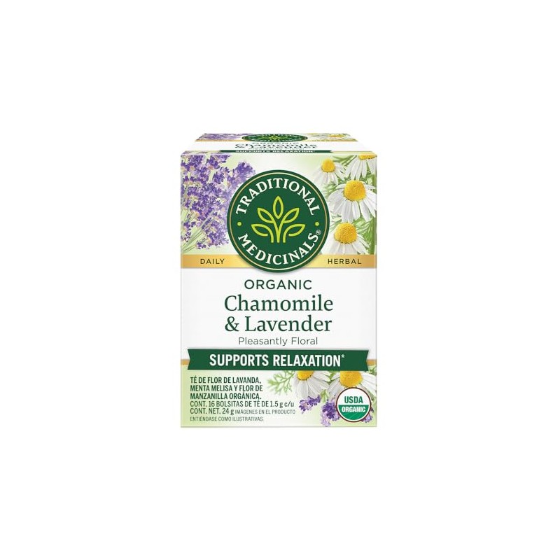 Traditional Medicinals Té orgánico Manzanilla con Lavanda, Con aroma a