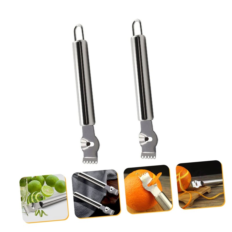 VILLFUL Citrus Peeler 2pcs Lemon Grater and Vegetable Peeler Set
