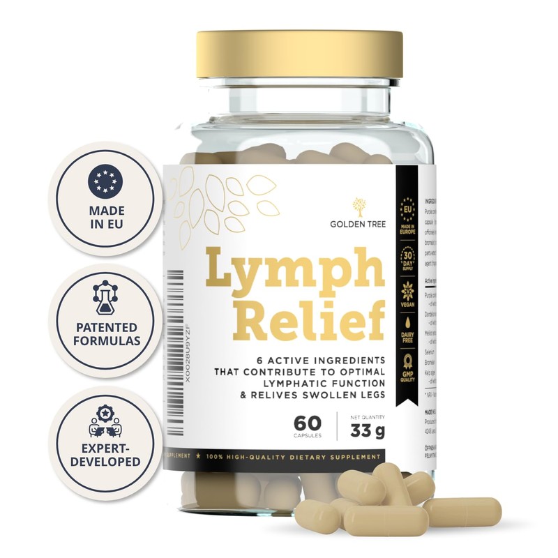 Golden Tree Lymph Relief – Lymphatic Support Capsules with Echinacea,