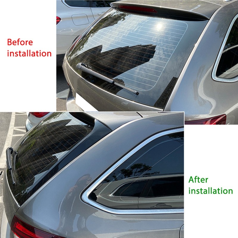 2PCS Rear Window Side Trim Gloss Black ABS Replacement for