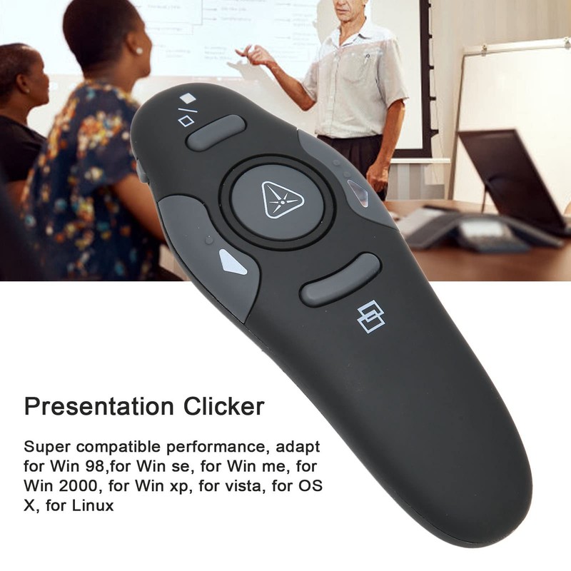 Presentation Clicker, Ergonomic Handhold Presentation Remote Wide Application Multi Functions