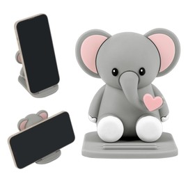 CAIRIAC Cell Phone Stand, Elephant Design Tablet Phone Holder, Animal Smartphone Desk Holder, Lovely Animal Mobile Phone Accessory Ornament Bracket for Office Home