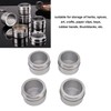 Vitdipy 4Pack Magnetic Spice Jars, Stainless Steel Containers with Clear