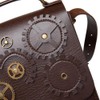 Ro Rox Phineas Steampunk Shoulder Bag Gears Pendant Faux Leather,