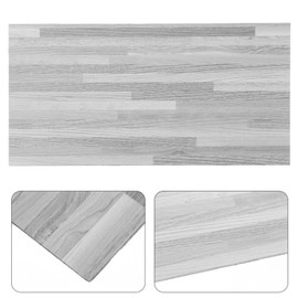 TOYANDONA Dollhouse Floorboard Self-Adhesive Flooring for Dollhouse Imitation Wood Grain Floor Paper Sticker Miniature Real Life DIY Decor Dollhouse Accessories Light Grey