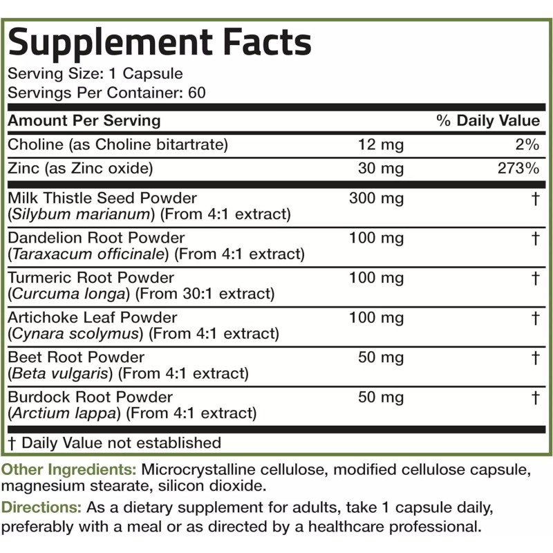 Liver Detox #1 cápsulas Naturales Para Limpiar El Higado Graso