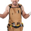 YOCZOX Garden Tool Apron, Waterproof Oxford Cloth Work Apron, Adjustable