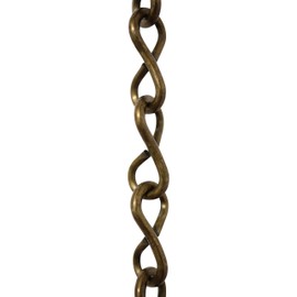 RCH Hardware CH-S50-16-AB-3 Steel Basket Chain, Antique Brass (3 Feet)
