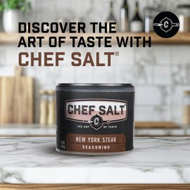 CHEF SALT NY Steak Seasoned Salt, 2.5 oz Salt Shaker