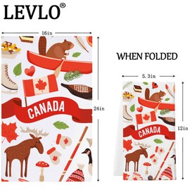 LEVLO Canada Kitchen Towel Canada Souvenir Gift Canada Vacation Tea Towel Canada Housewarming Gift (Canada Towel)
