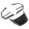 3pcs Steering Wheel Trim Kit Carbon Fiber Color ABS Frame