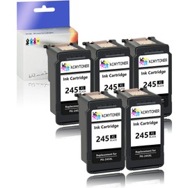 KCMYTONER 245XL 245 XL Remanufactured Ink Cartridge Replacement for Canon PG-245XL Compatible with TR4520 MX490 MX492 MG3022 TS3122 TS3320 TS3322 MG2522 Printer(5 Black)