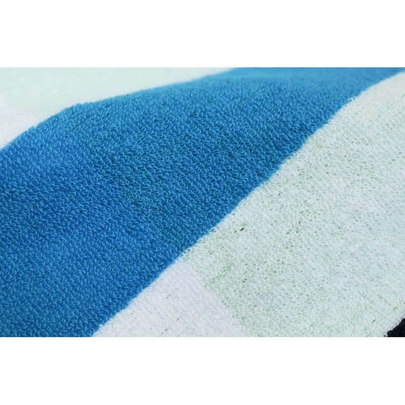 Bath Towel Porto White & Check Blue 60x120cm BE700301 Made