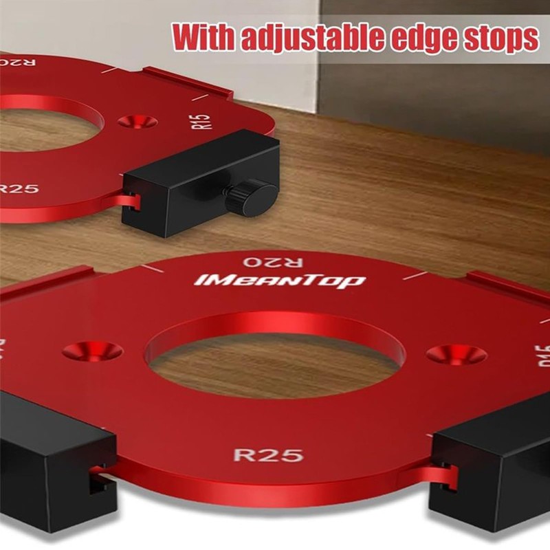 Woodworking Round Corner Radius Template | 2X Edge Trimming Corner