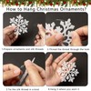 Pack of 24 White Snowflakes Decorative Pendants, Christmas Tree Decoration