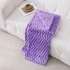 Linecooo Lavender Fleece Throw Blanket 50”×60” for Couch Sofa Bed