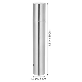 NUOBESTY Stainless Steel Certificate Storage Tube - 30cm Large Waterproof Document Holder for Birth Certificates, Diplomas, and Important Files