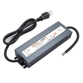 GINRANS 200W IP67 Waterproof LED Power Supply, Universal Input AC100-130VAC with Plug, 24V DC 8.33A Max. Constant Voltage Output LED Transformer Driver for Outdoor LED Lights