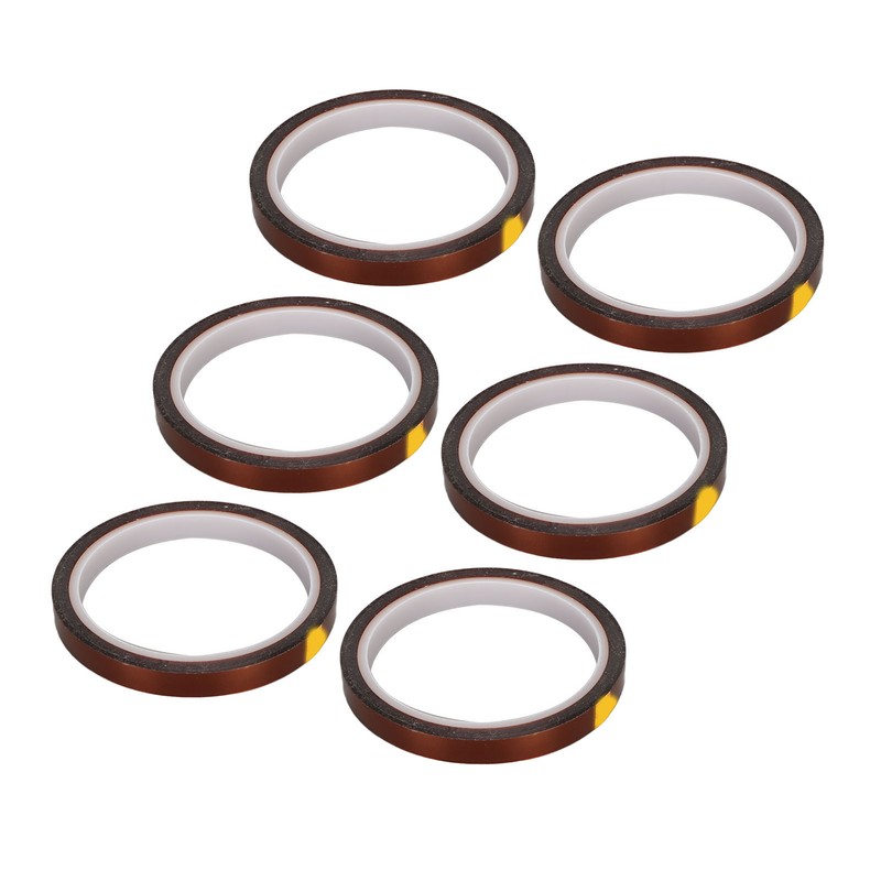 6pcs Heat Resistant Tape Residue Free Polyimide Sublimation Thermal Tape