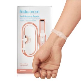 Frida Mom Banda Antináuseas| Alivio Natural de las Náuseas Matutinas 24/7| Terapia de Punto de Presión| Incluye 2 Bandas + Estuche