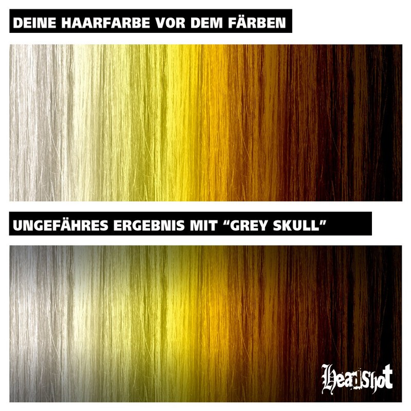 Grey Hair Colour Headshot Grey Skull Semi-Permanent Hair Dye 150