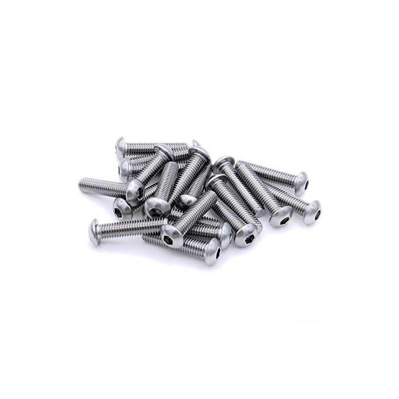M2.5 (2.5mm x 20mm) Hex Socket Button Machine Screw (Bolt)