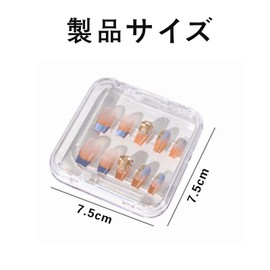 LOYELEY Nail Storage Case, Set of 6, 3.0 x 3.0 inches (7.5 x 7.5 cm), Double Sided Tape Included, 60 Sheets, Clear, Bead Organization, Artificial Nail Storage, Clear Display Case, Small, Packing Box