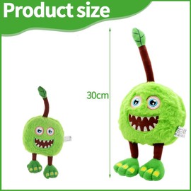 RFJYGWQM SingingMonster Plush Toys, Wubbox Monsters Plush Toy,Wubbox Plush Monsters Plush Toys, Stuffed Animal Plush Figure Doll for Game Lovers, Kids and Friends Gifts - Green