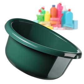 KADAX Plastic Bowl, Washing Up Bowl in Various Sizes and Colours, Robust Washing Bowl, Universal Bowl, Sink for Bathroom, Washroom (3.5L, Green)