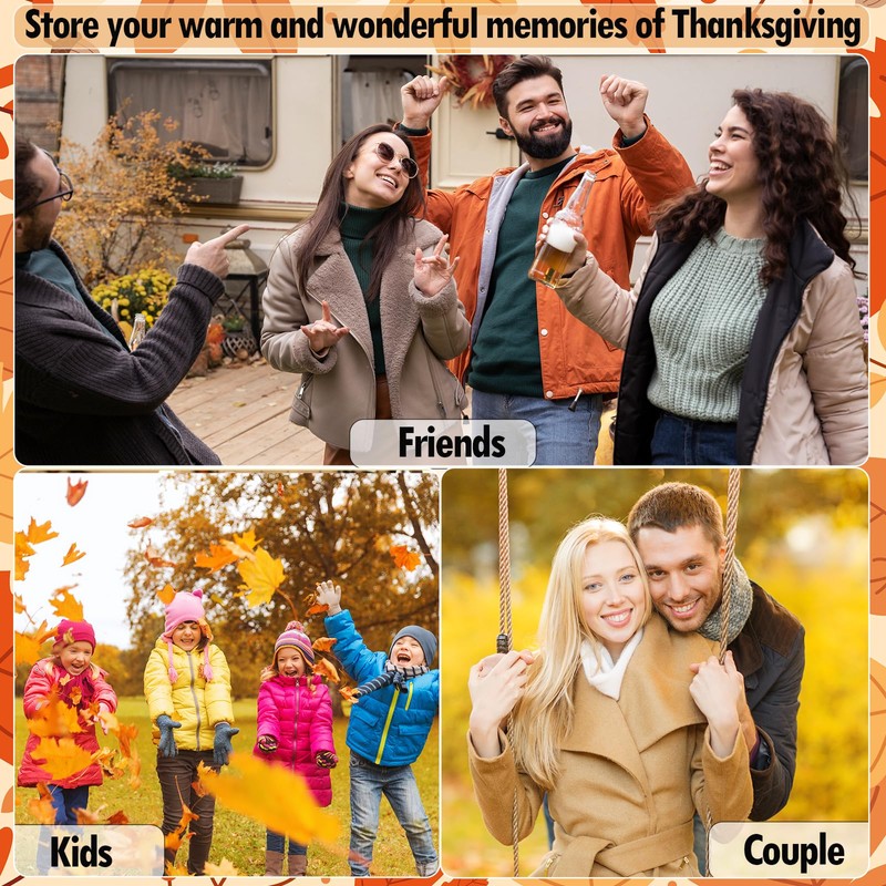 Cazhes Fall Pumpkin Picture Frames, Hello Autumn Wooden 4x6 Photo