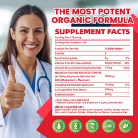 Ashwagandha Gummies & Vitamin D3 Gummies 60 Count - Organic Aswangdha Supplement for Improve Sleep, Stress Relief & Mood Calm(Mixed Berry, Vegan, Plant Based,Gluten-Free & Gelatin Free)-1pack