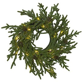 Star LED Fir Wreath 'Lummer', Approx. 38 cm Diameter