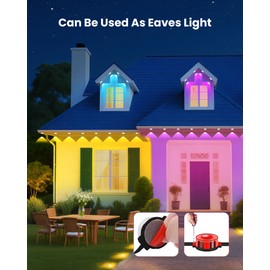 KISUFU 50FT RGBCCT 24V Outdoor Ground Lights, 15W Low Voltage Landscape Lighting, 15-Pack IP67 Permanent Outdoor Lights, RGB+CCT Color Changing Decor for Garden, Yard, Deck, Patio (50FT)