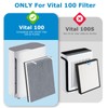 2 PACK HEPA Vital 100 Replacement Filter with 4 Extra