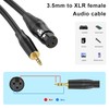Seefeful XLR to 3.5mm, (1.5FT) Stereo Microphone Cable for Camcorders,